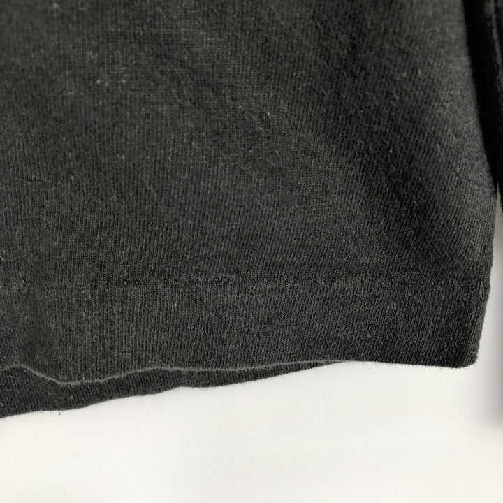 Fruit of the Loom Long Sleeve Band T-Shirt, Made in USA, Men's Size Medium cotton black type Vintage Second Hand