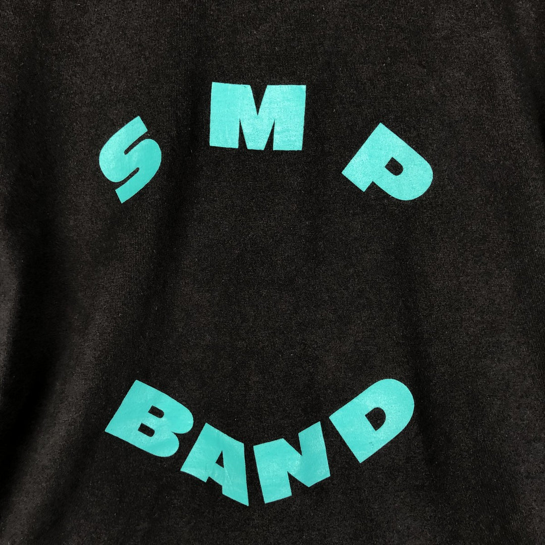 Fruit of the Loom Long Sleeve Band T-Shirt, Made in USA, Men's Size Medium cotton black type Vintage Second Hand