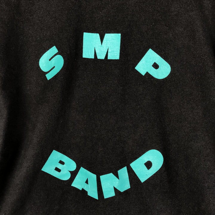 Fruit of the Loom Long Sleeve Band T-Shirt, Made in USA, Men's Size Medium cotton black type Vintage Second Hand