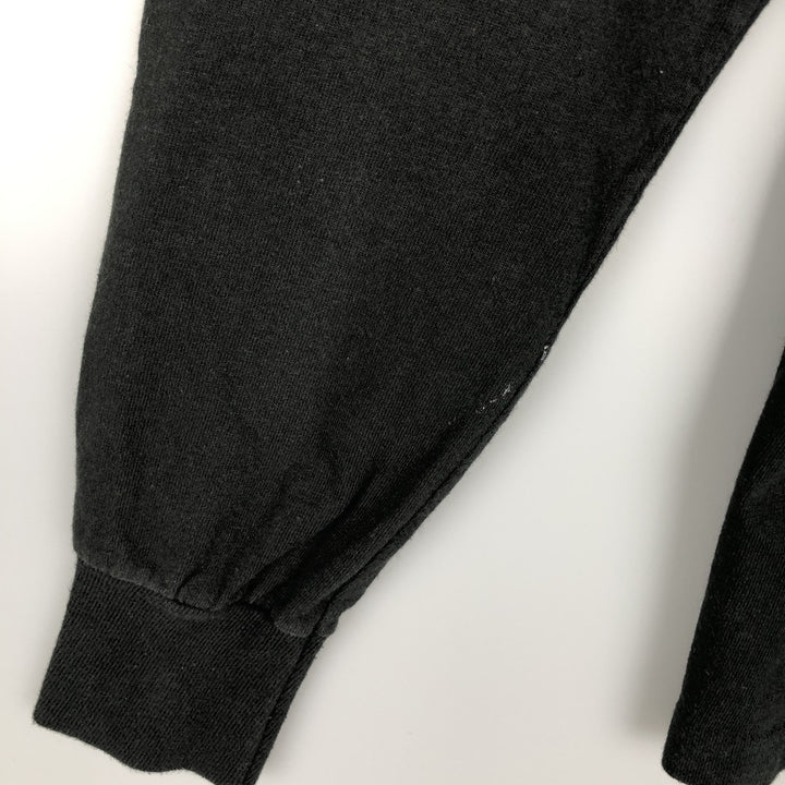 Fruit of the Loom Long Sleeve Band T-Shirt, Made in USA, Men's Size Medium cotton black type Vintage Second Hand