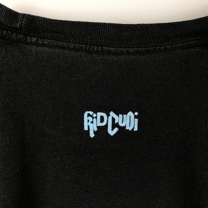KID CUDI Long Sleeve Band T-Shirt, Men's Size Medium unclear Charcoal Vintage Second Hand