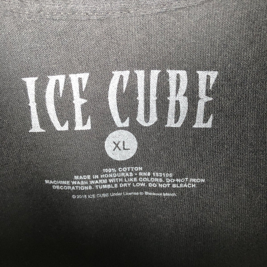 ICE CUBE Long Sleeve Rap T-Shirt, Men's Size XL cotton black type Vintage Second Hand