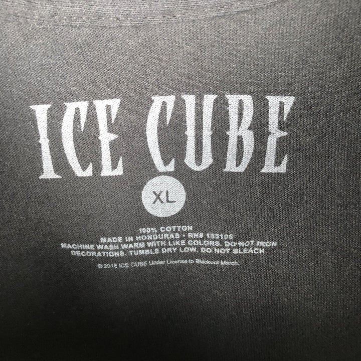 ICE CUBE Long Sleeve Rap T-Shirt, Men's Size XL cotton black type Vintage Second Hand