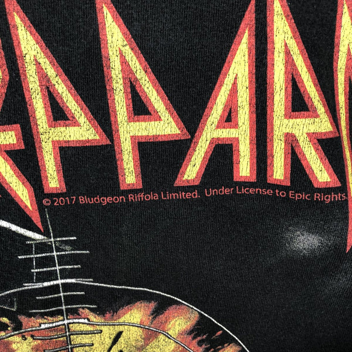 DEF LEPPARD Long Sleeve Band T-Shirt, Men's Size L cotton black type Vintage Second Hand