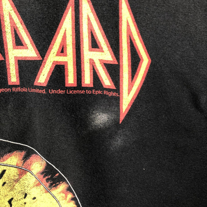 DEF LEPPARD Long Sleeve Band T-Shirt, Men's Size L cotton black type Vintage Second Hand