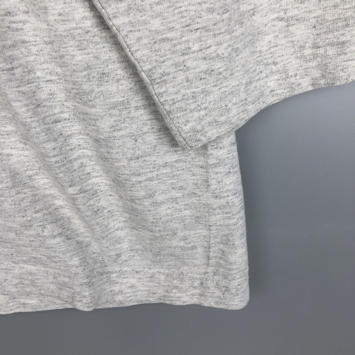 90'S Reebok Henley-neck long-sleeved T-shirt, Made in USA, Men's XL, Vintage cotton gray type Vintage Second Hand