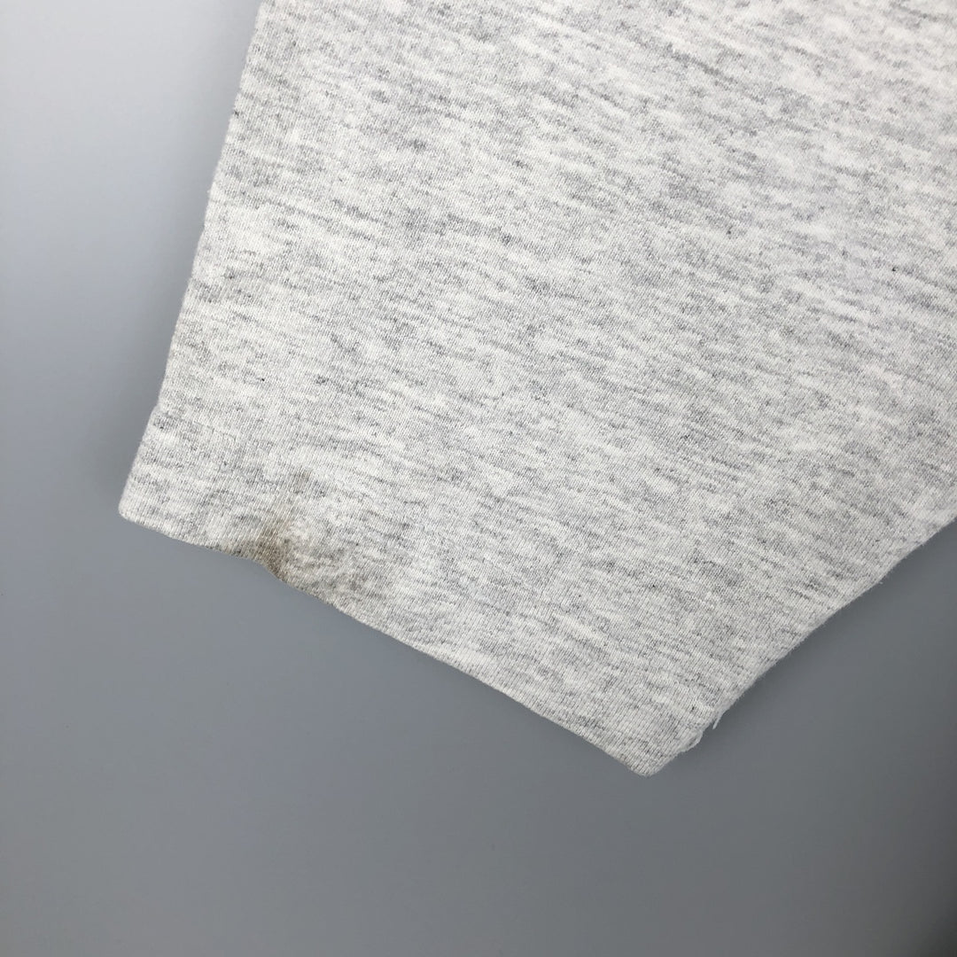 90'S Reebok Henley-neck long-sleeved T-shirt, Made in USA, Men's XL, Vintage cotton gray type Vintage Second Hand