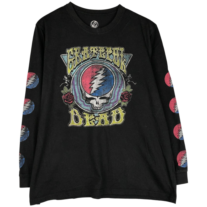 GRATEFUL DEAD Grateful Dead Rock Long Sleeve T-Shirt Band Tee Men's XL cotton black type Vintage Second Hand