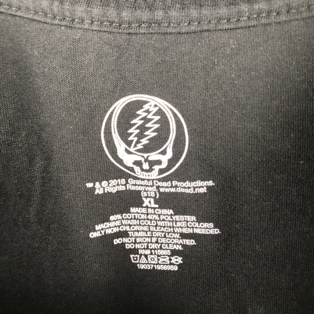 GRATEFUL DEAD Grateful Dead Rock Long Sleeve T-Shirt Band Tee Men's XL cotton black type Vintage Second Hand