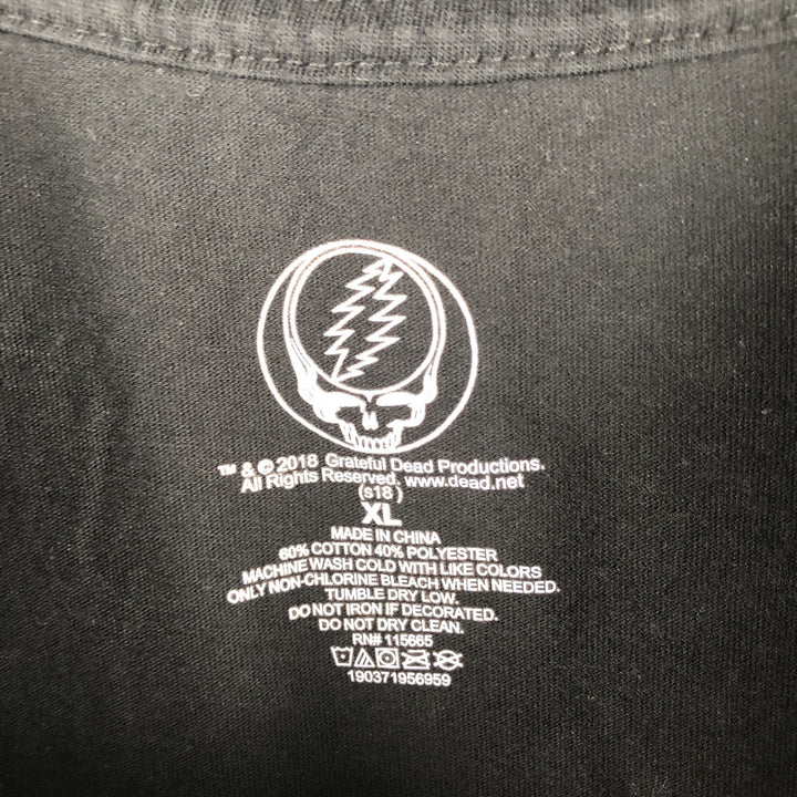 GRATEFUL DEAD Grateful Dead Rock Long Sleeve T-Shirt Band Tee Men's XL cotton black type Vintage Second Hand