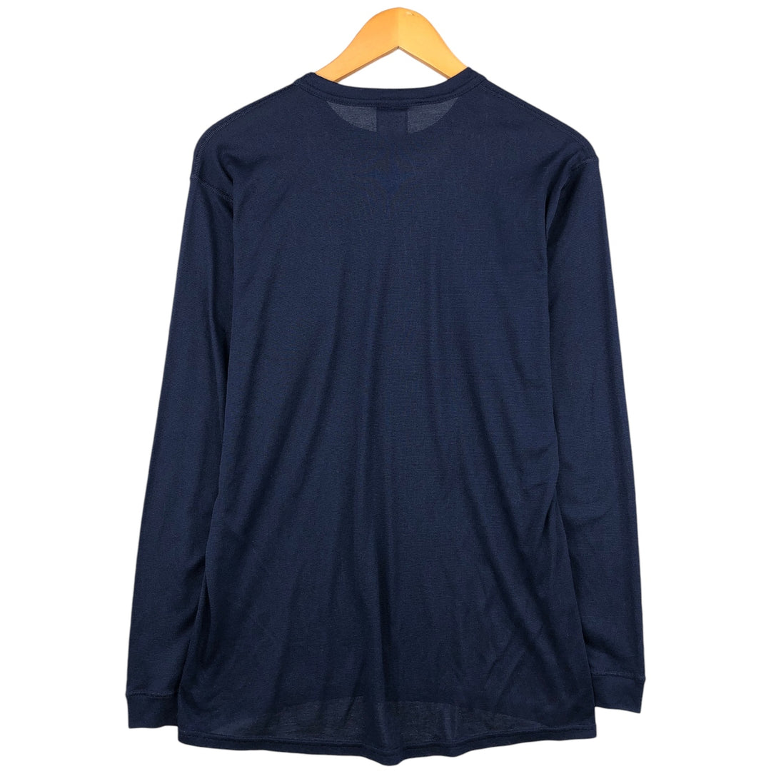 Vintage Patagonia Capilene long-sleeved T-shirt from the 1990s, made in the USA, men's size L polyester navy blue type Vintage Second Hand