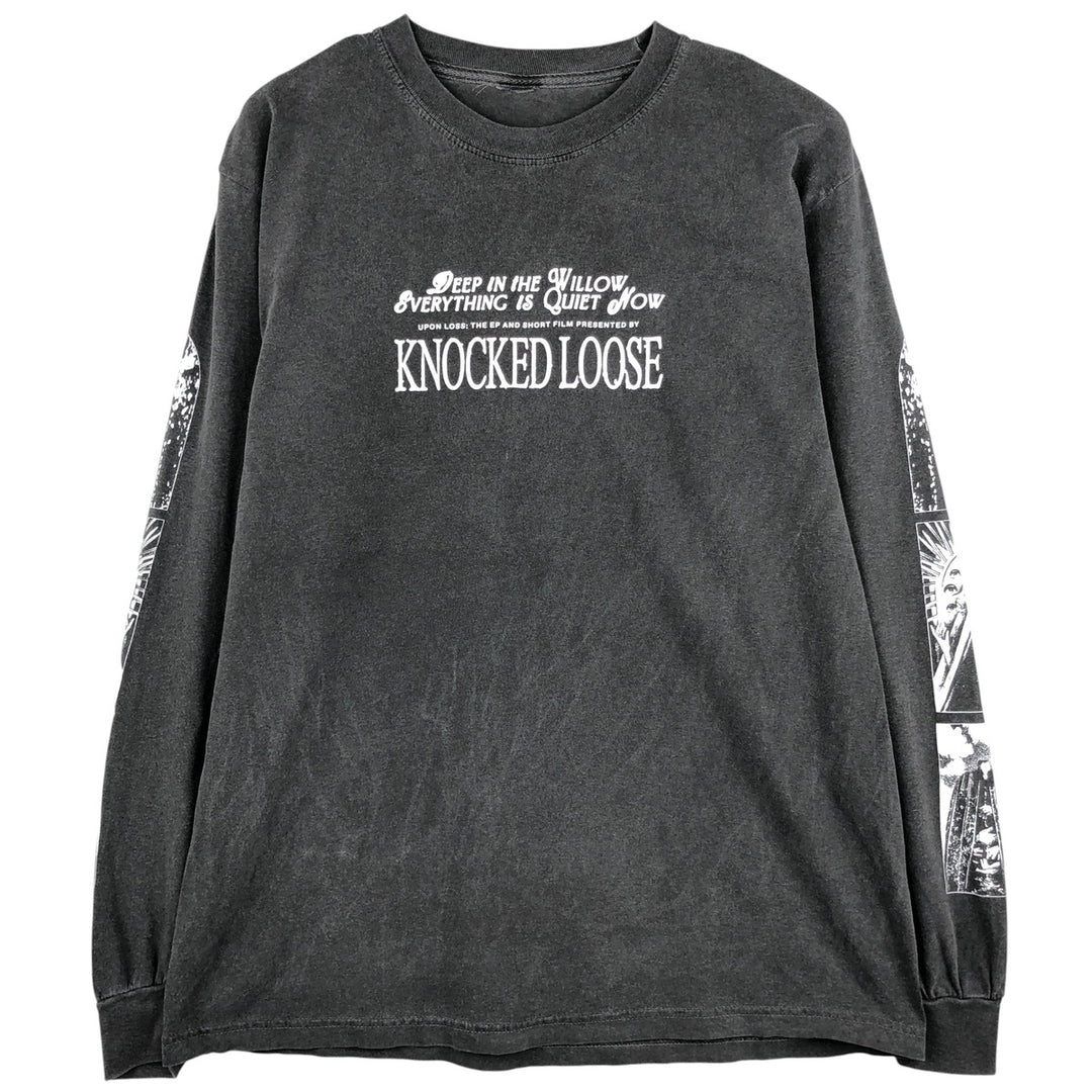 Knocked Loose Long Sleeve Band T-Shirt, Men's Size L unclear black type Vintage Second Hand