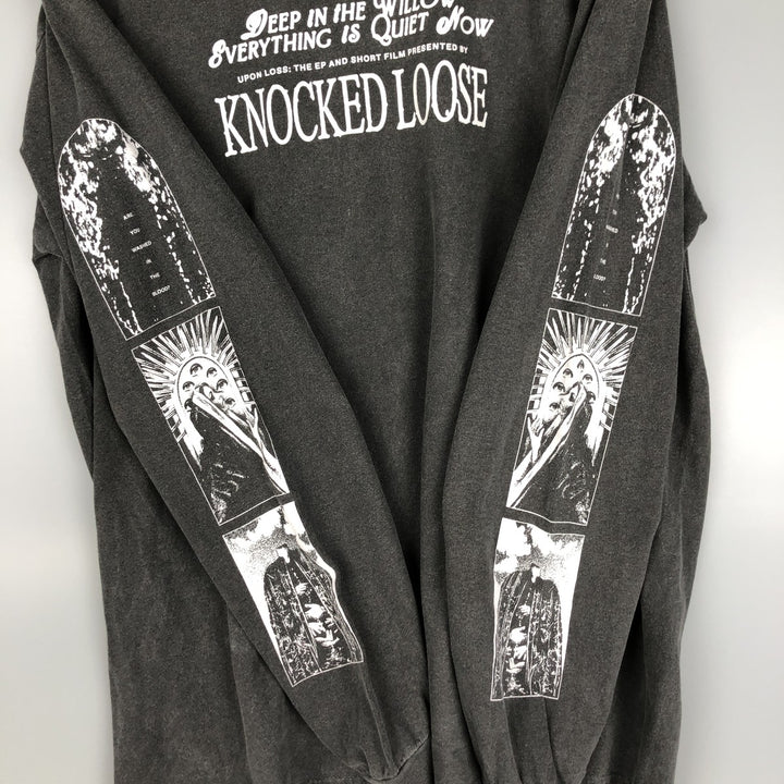 Knocked Loose Long Sleeve Band T-Shirt, Men's Size L unclear black type Vintage Second Hand