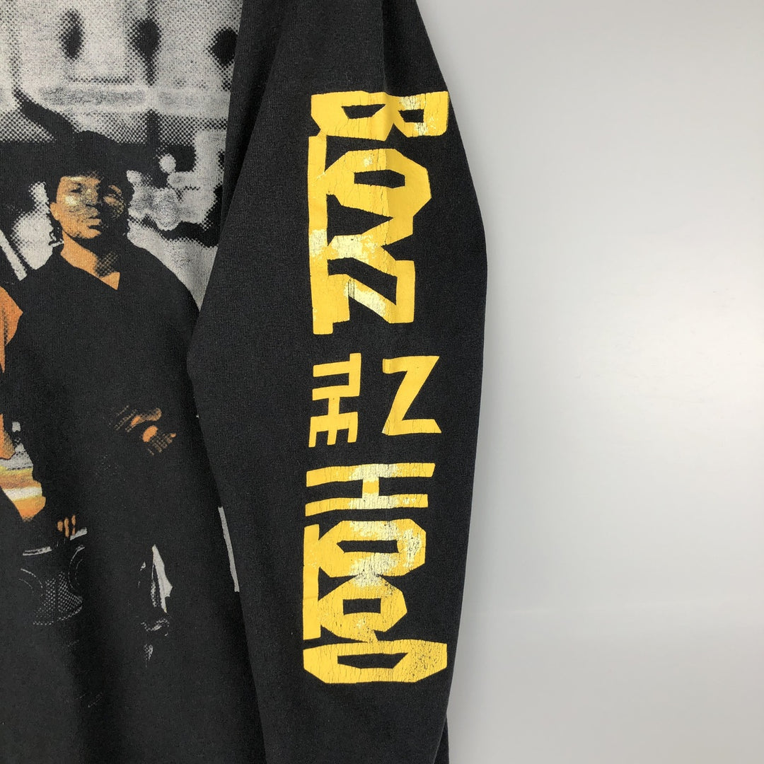 YAZBEK BOYZ N THE HOOD Movie Long Sleeve T-Shirt, Men's Size Medium cotton black type Vintage Second Hand