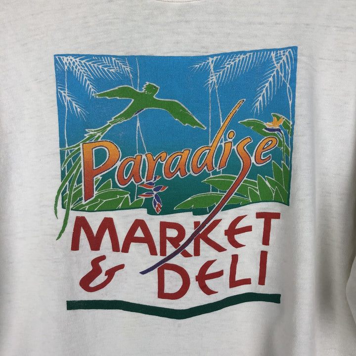 Vintage 1980'S Hanes BEEFY-T Blue Tag Long Sleeve T-Shirt, Made in USA, Men's Size XL cotton ivory Vintage Second Hand