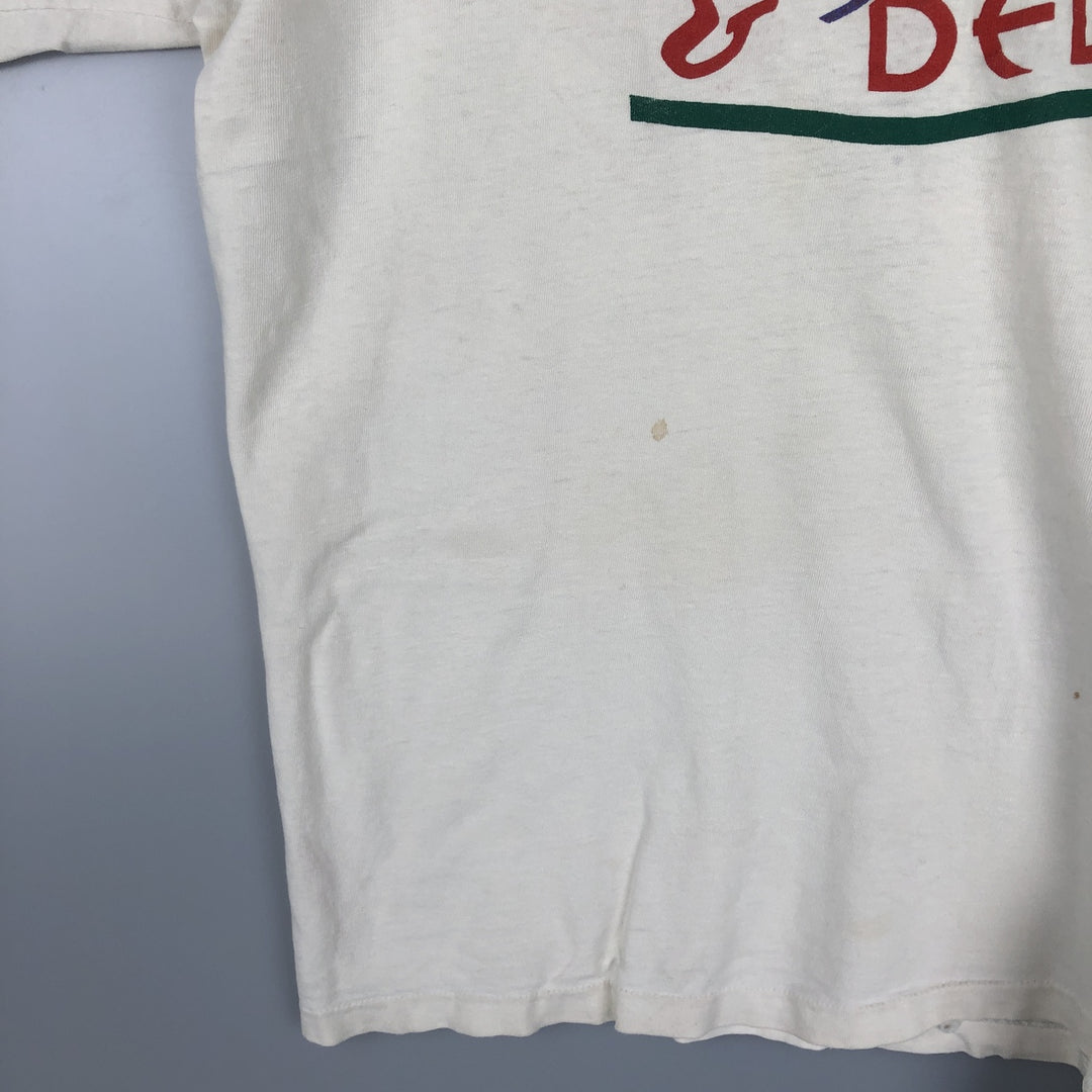 Vintage 1980'S Hanes BEEFY-T Blue Tag Long Sleeve T-Shirt, Made in USA, Men's Size XL cotton ivory Vintage Second Hand