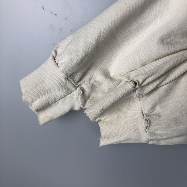 Vintage 1980'S Hanes BEEFY-T Blue Tag Long Sleeve T-Shirt, Made in USA, Men's Size XL cotton ivory Vintage Second Hand