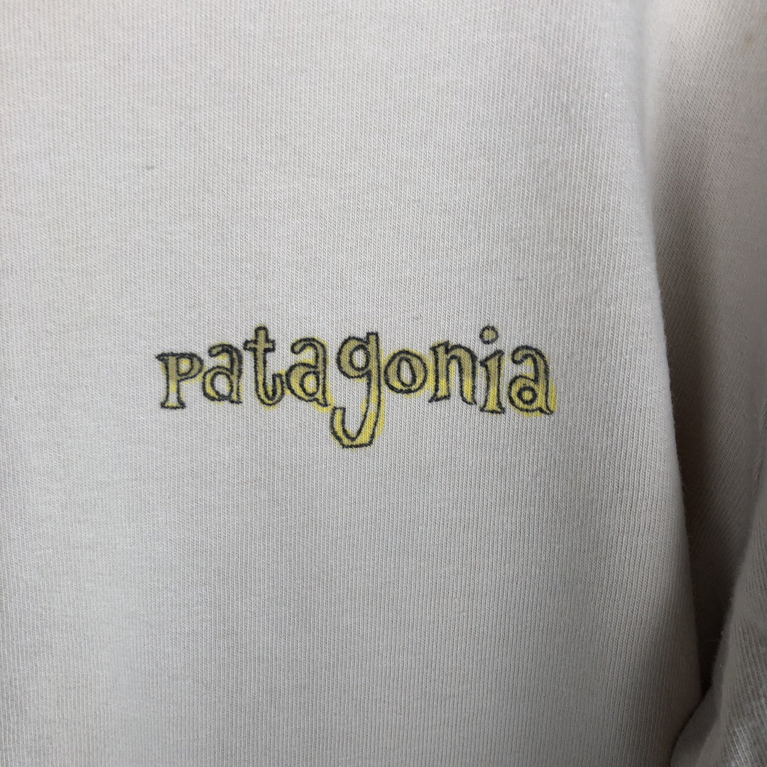 Patagonia Organic Cotton Long Sleeve T-Shirt, Men's Medium cotton Beige type Vintage Second Hand