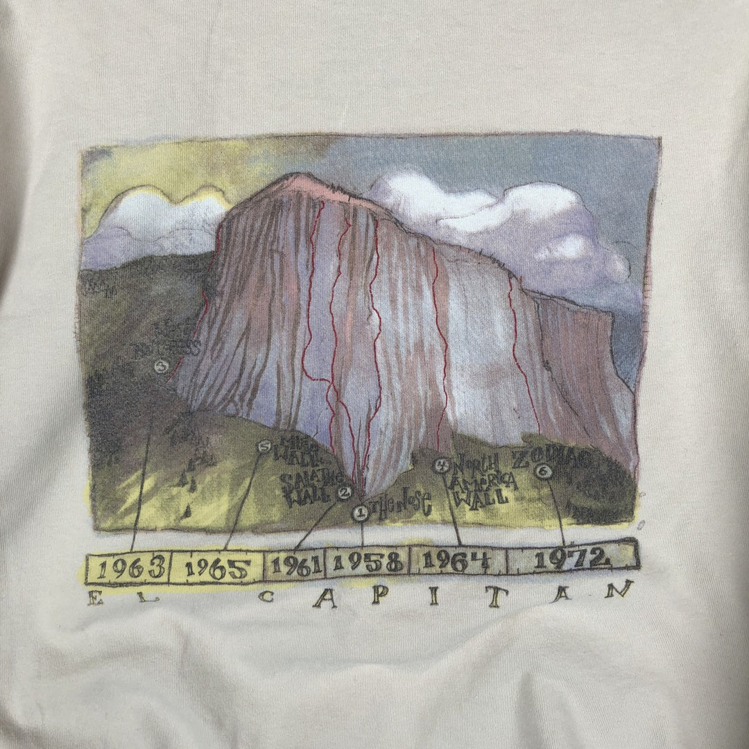 Patagonia Organic Cotton Long Sleeve T-Shirt, Men's Medium cotton Beige type Vintage Second Hand