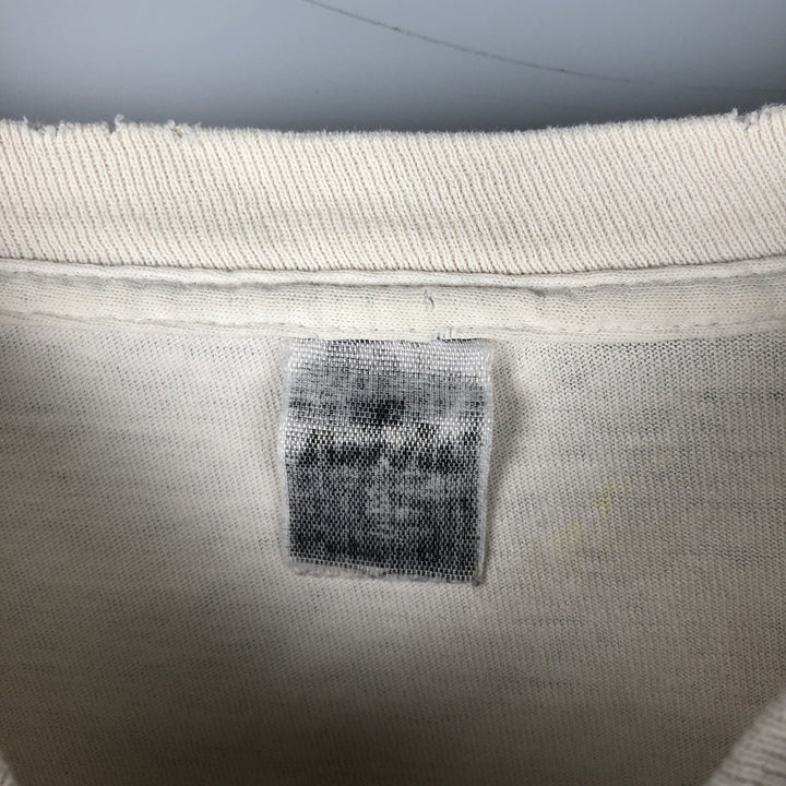 ~90'S Painted Long Sleeve T-Shirt, Vintage unclear Beige type Vintage Second Hand