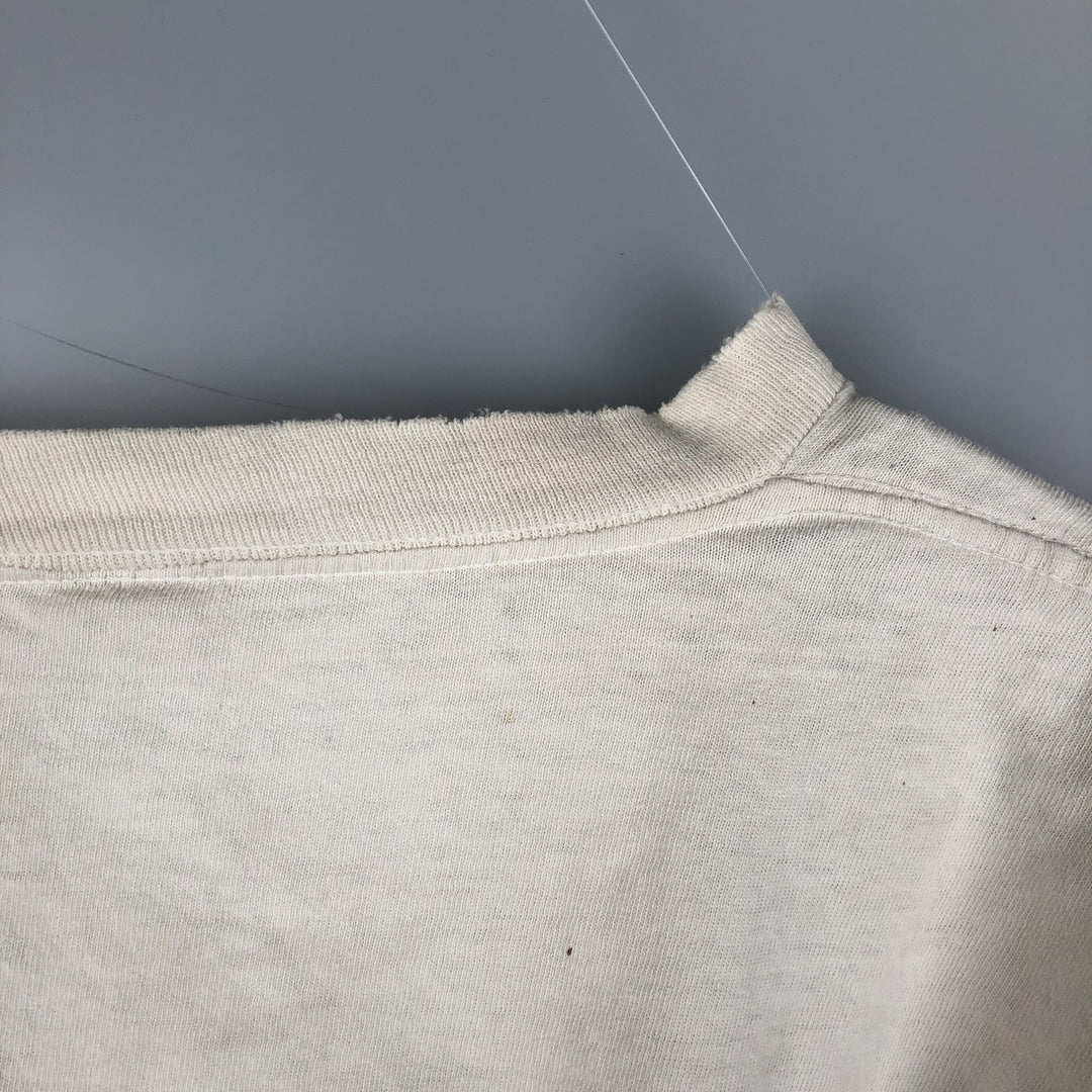 ~90'S Painted Long Sleeve T-Shirt, Vintage unclear Beige type Vintage Second Hand