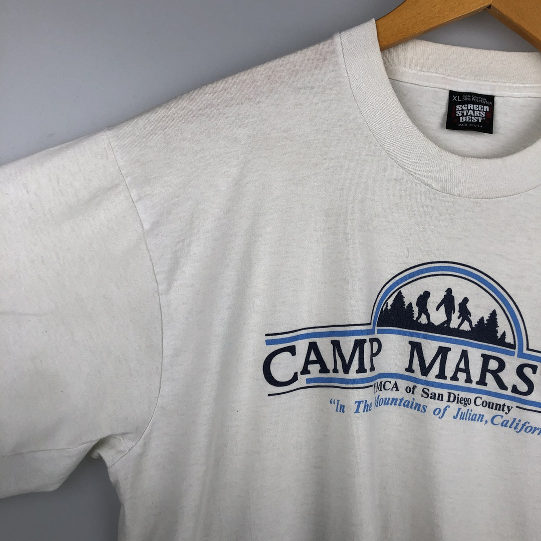 90'S SCREEN STARS Long Sleeve T-Shirt Made in USA Men's XL Vintage cotton pale white type Vintage Second Hand