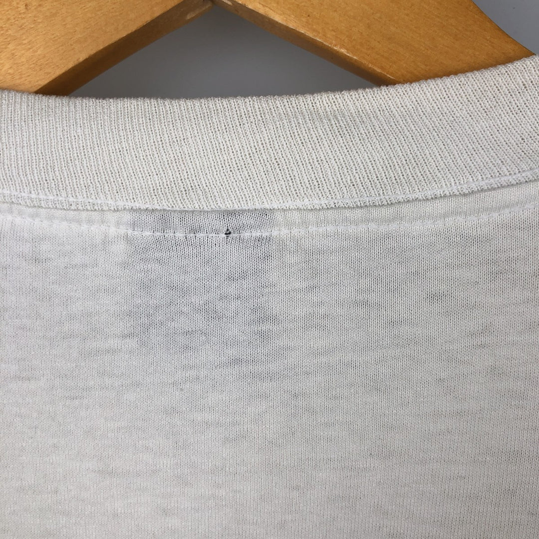 90'S SCREEN STARS Long Sleeve T-Shirt Made in USA Men's XL Vintage cotton pale white type Vintage Second Hand