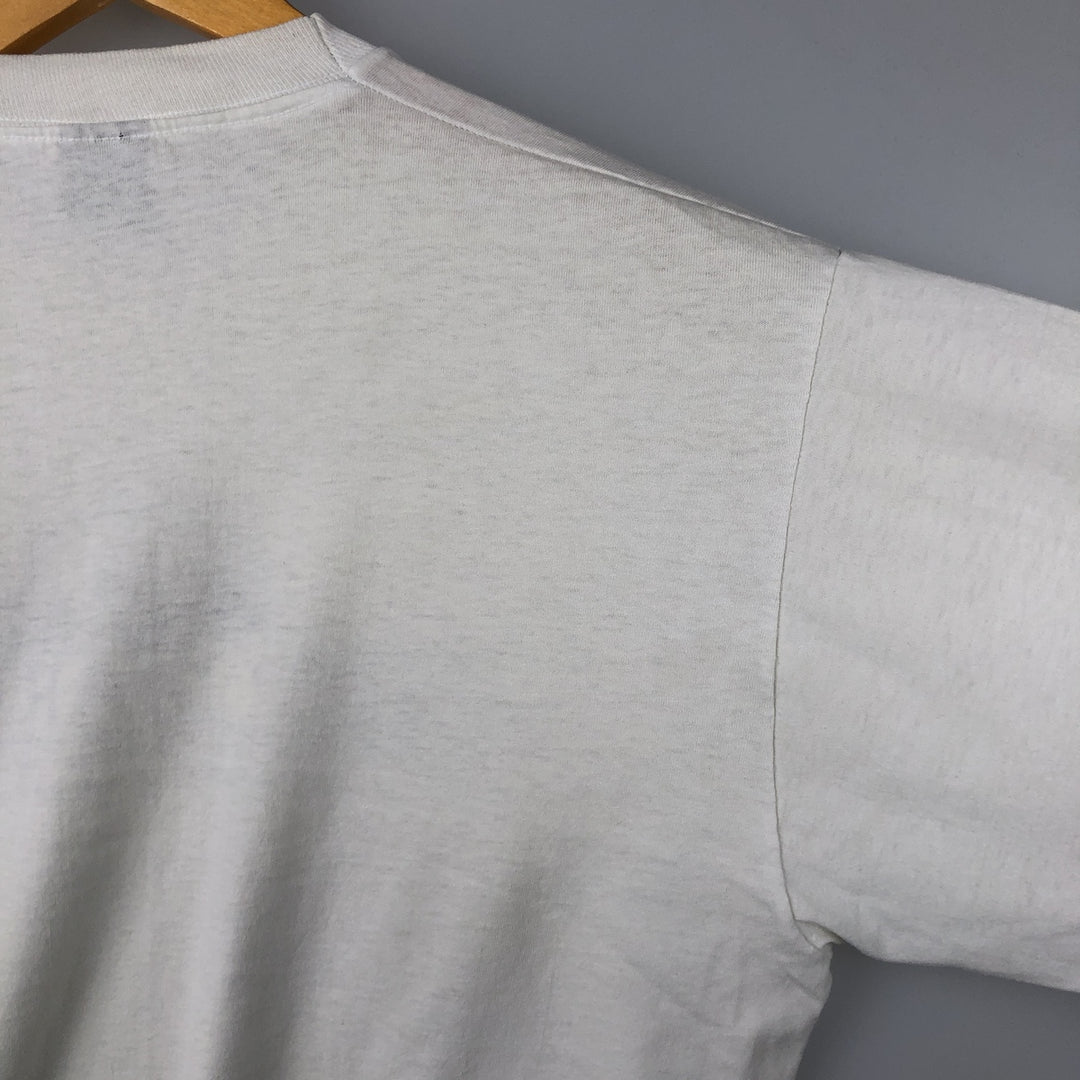 90'S SCREEN STARS Long Sleeve T-Shirt Made in USA Men's XL Vintage cotton pale white type Vintage Second Hand