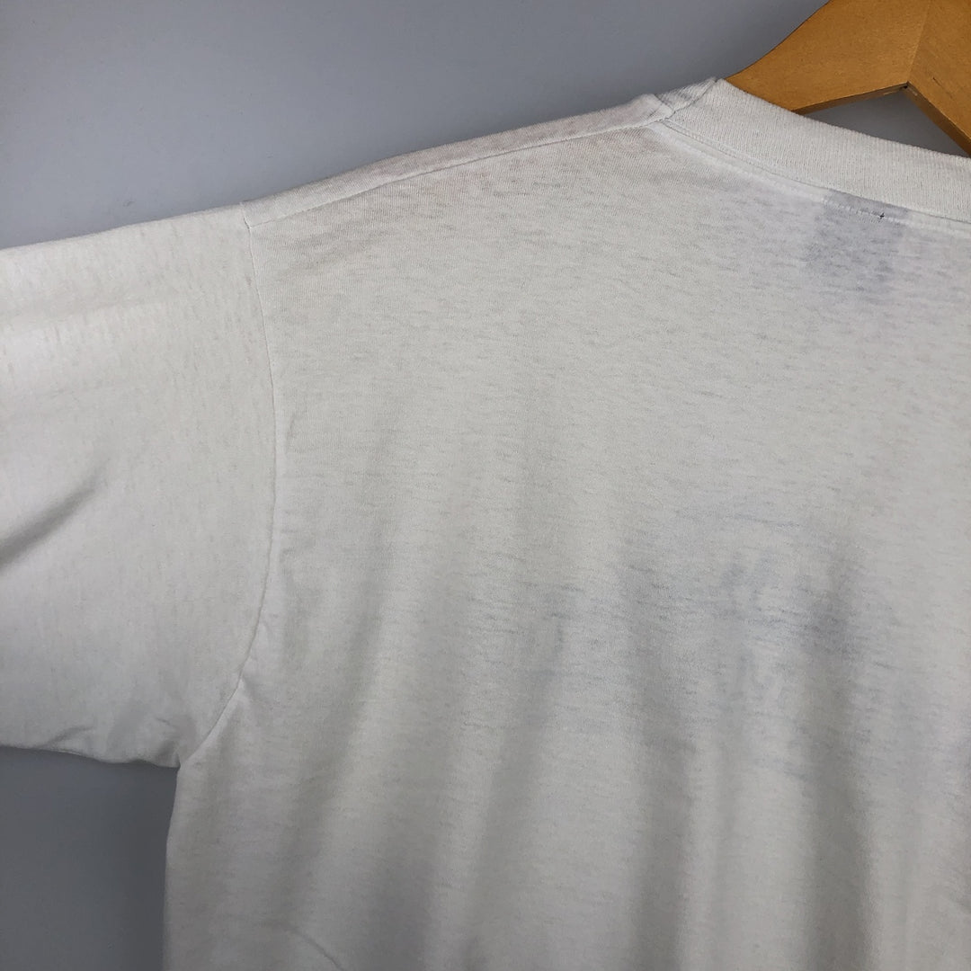 90'S SCREEN STARS Long Sleeve T-Shirt Made in USA Men's XL Vintage cotton pale white type Vintage Second Hand