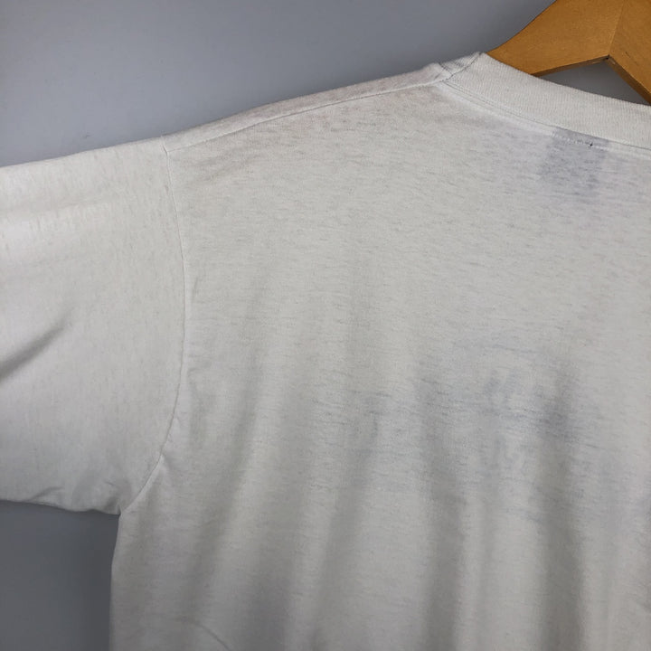 90'S SCREEN STARS Long Sleeve T-Shirt Made in USA Men's XL Vintage cotton pale white type Vintage Second Hand