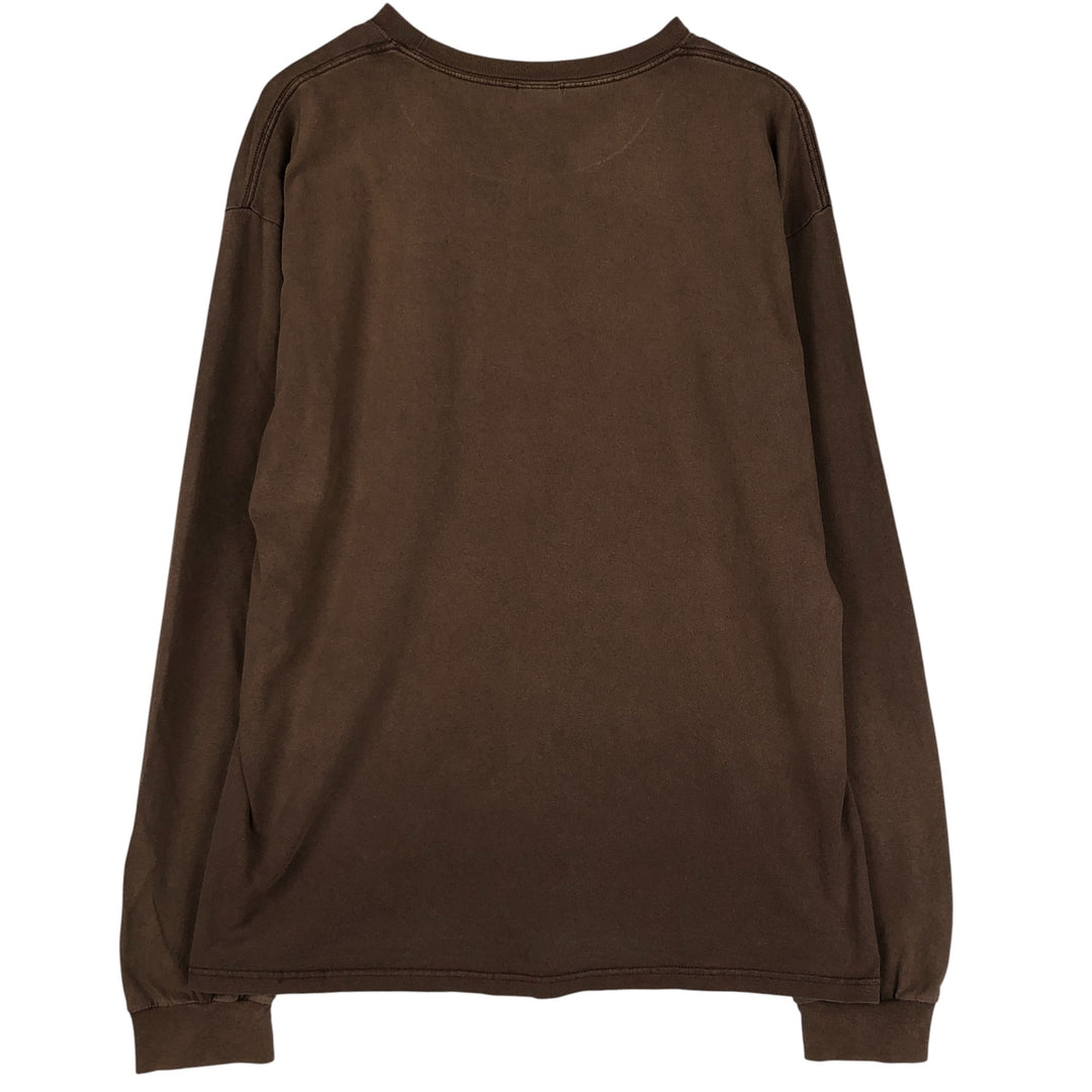 90s-00'S Anvil Long Sleeve T-Shirt, Men's XL cotton brown type Vintage Second Hand