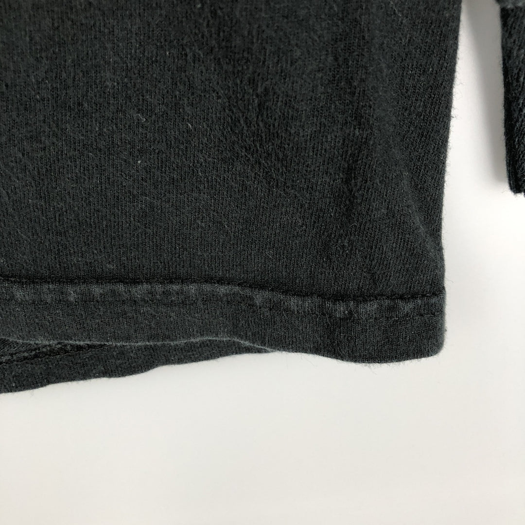 90s-00'S Hanes Heavyweight Skull Pattern Long Sleeve T-Shirt, Men's Size Medium cotton black type Vintage Second Hand