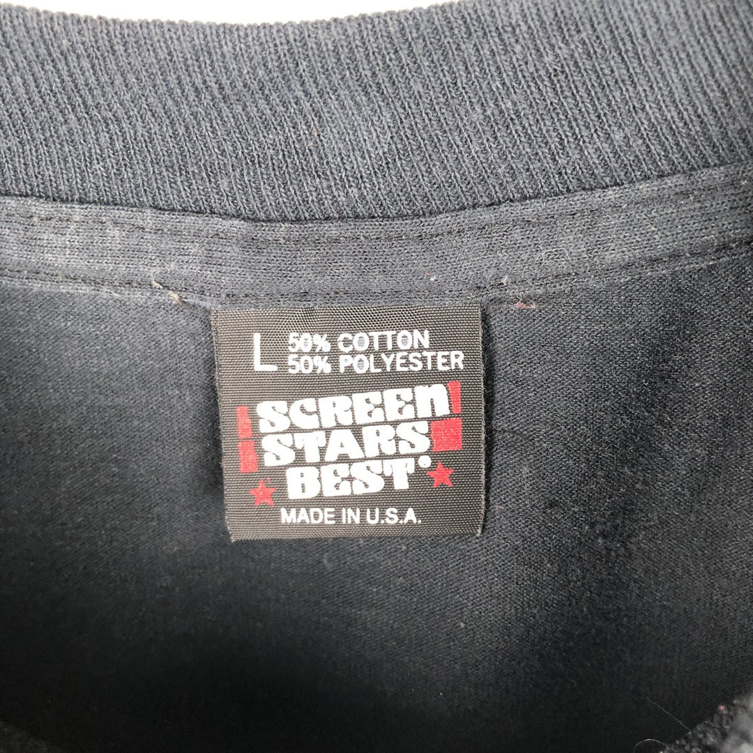 90'S SCREEN STARS Long Sleeve T-Shirt Made in USA Men's Size L Vintage cotton black type Vintage Second Hand