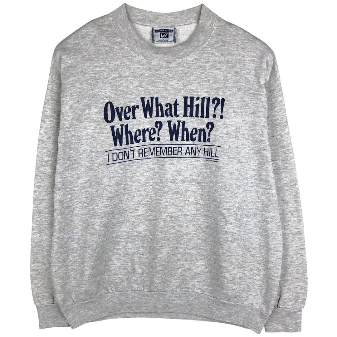 Vintage 90'S Lee printed sweatshirt, made in USA, size L for men unclear gray type Vintage Second Hand