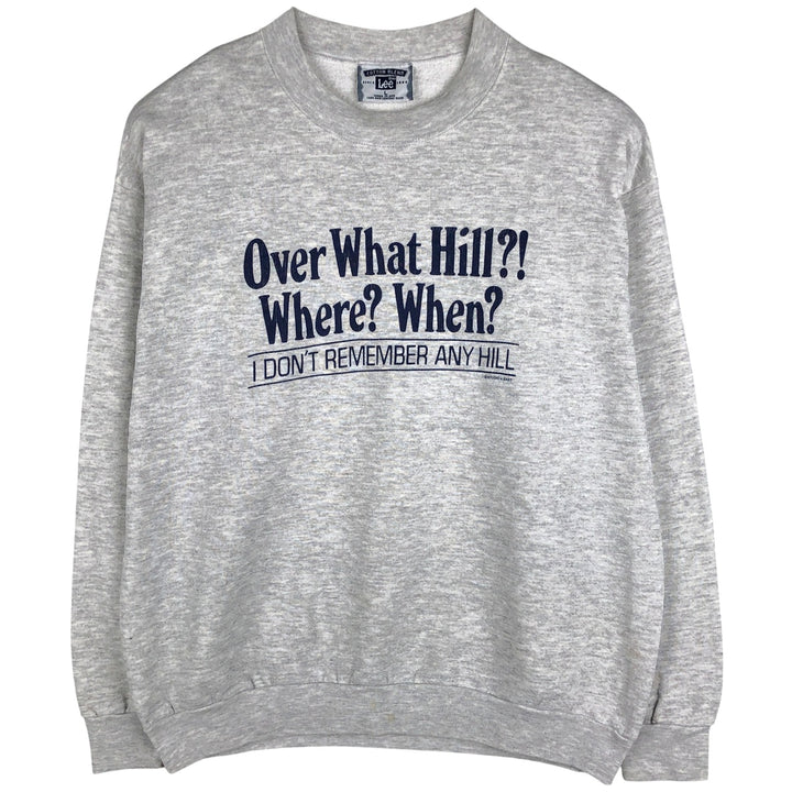 Vintage 90'S Lee printed sweatshirt, made in USA, size L for men unclear gray type Vintage Second Hand