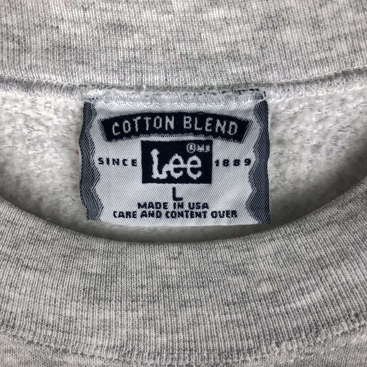 Vintage 90'S Lee printed sweatshirt, made in USA, size L for men unclear gray type Vintage Second Hand