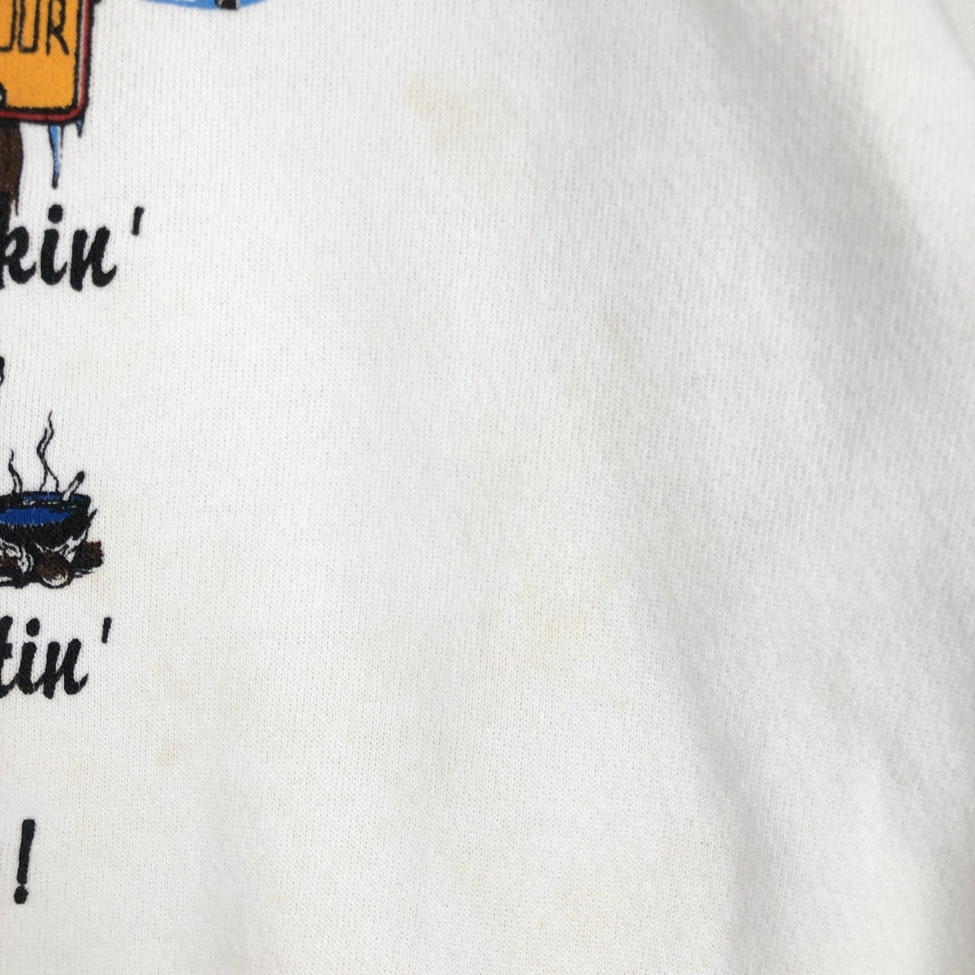 Vintage 90'S Jostens printed sweatshirt, made in the USA, men's size XL polyester white type Vintage Second Hand