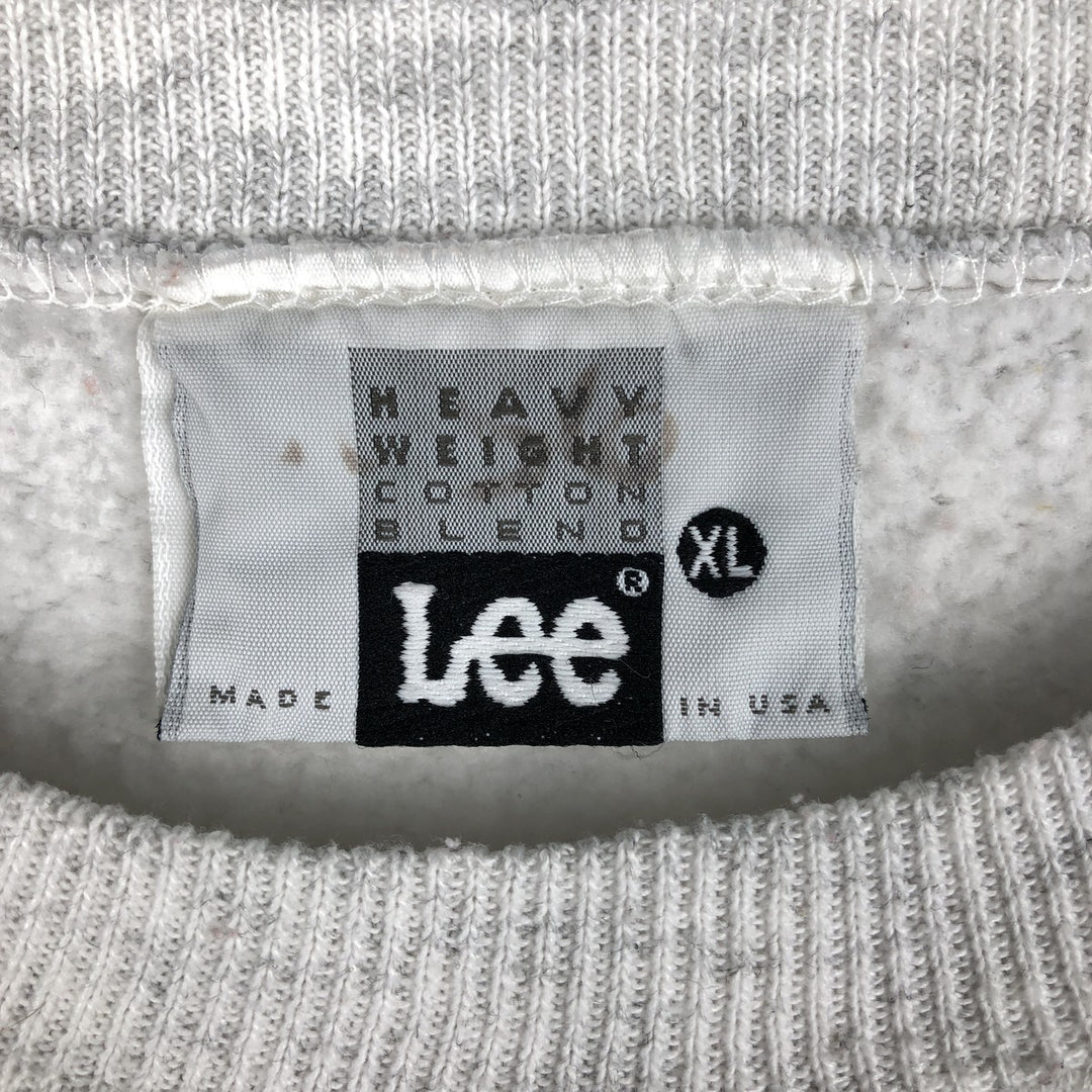 Vintage 90'S Lee printed sweatshirt, made in the USA, men's size XL cotton gray type Vintage Second Hand