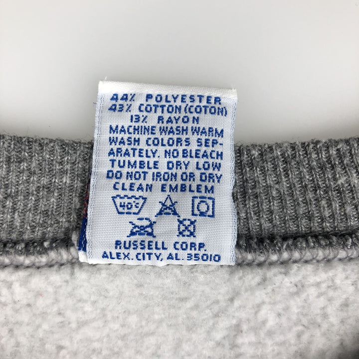 90'S Russell Advertising Sweatshirt, Made in USA, Men's Size L, Vintage polyester gray type Vintage Second Hand