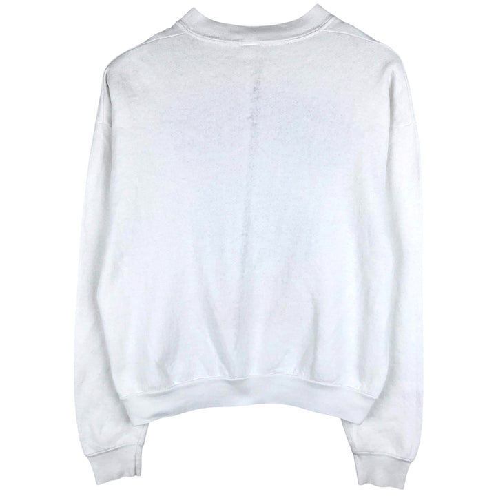 90'S Fruit of the Loom printed sweatshirt, men's size L, vintage unclear white type Vintage Second Hand