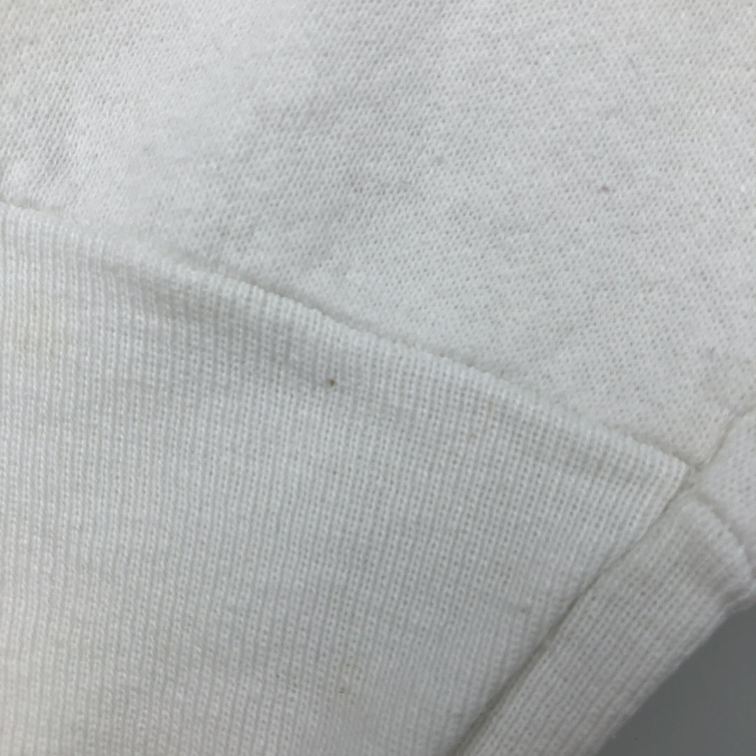 90'S Fruit of the Loom printed sweatshirt, men's size L, vintage unclear white type Vintage Second Hand