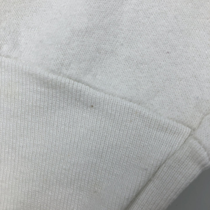 90'S Fruit of the Loom printed sweatshirt, men's size L, vintage unclear white type Vintage Second Hand