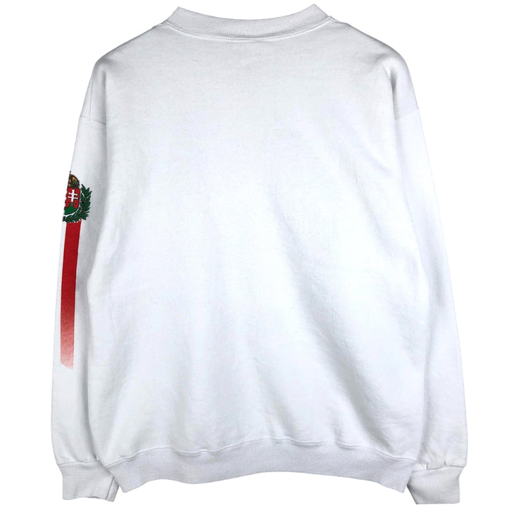 Vintage 90'S Lee printed sweatshirt, made in USA, size L for men cotton white type Vintage Second Hand