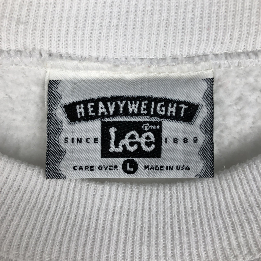 Vintage 90'S Lee printed sweatshirt, made in USA, size L for men cotton white type Vintage Second Hand