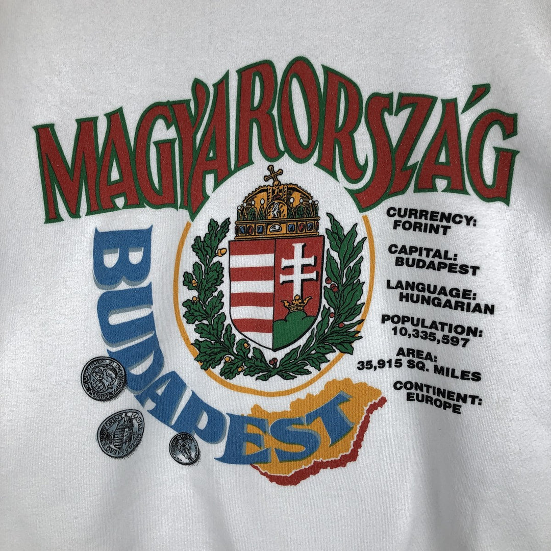 Vintage 90'S Lee printed sweatshirt, made in USA, size L for men cotton white type Vintage Second Hand