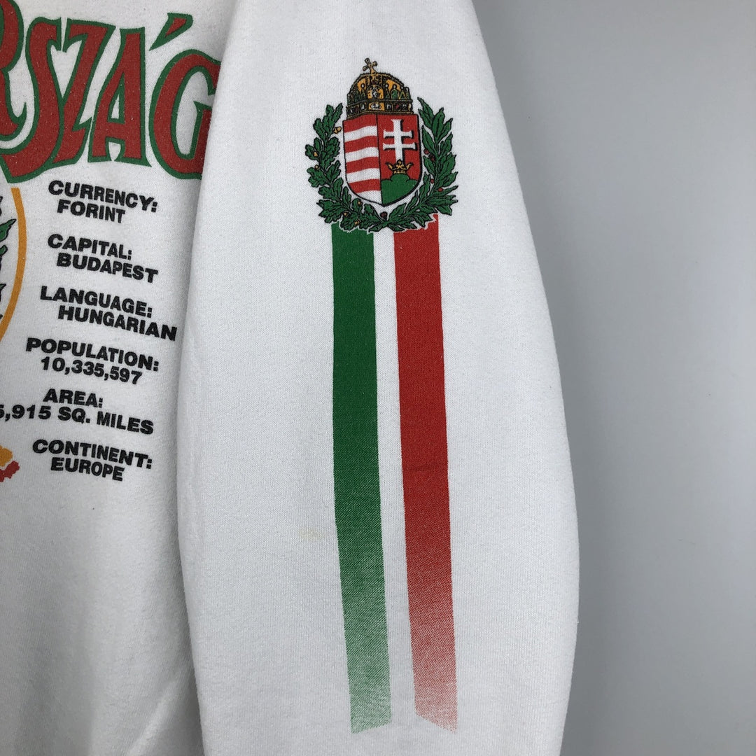 Vintage 90'S Lee printed sweatshirt, made in USA, size L for men cotton white type Vintage Second Hand