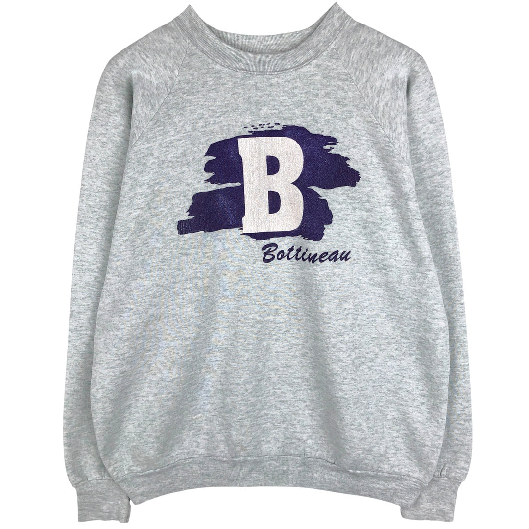 90'S Fruit of the Loom College Sweatshirt, Made in USA, Men's XL, Vintage cotton gray type Vintage Second Hand