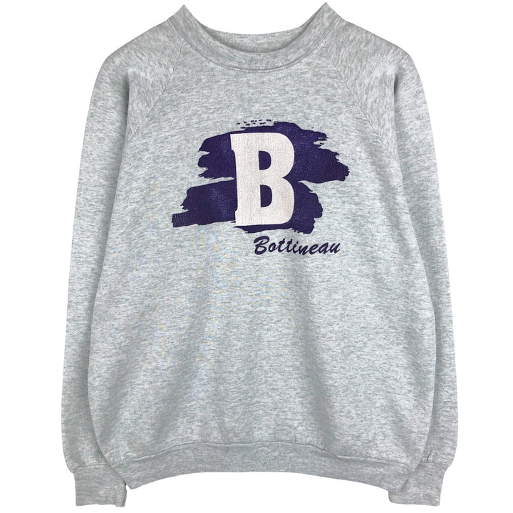 90'S Fruit of the Loom College Sweatshirt, Made in USA, Men's XL, Vintage cotton gray type Vintage Second Hand