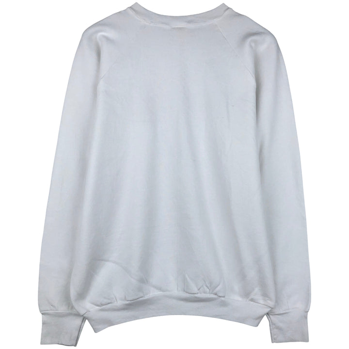 90'S Fruit of the Loom printed sweatshirt, men's size L, vintage unclear white type Vintage Second Hand