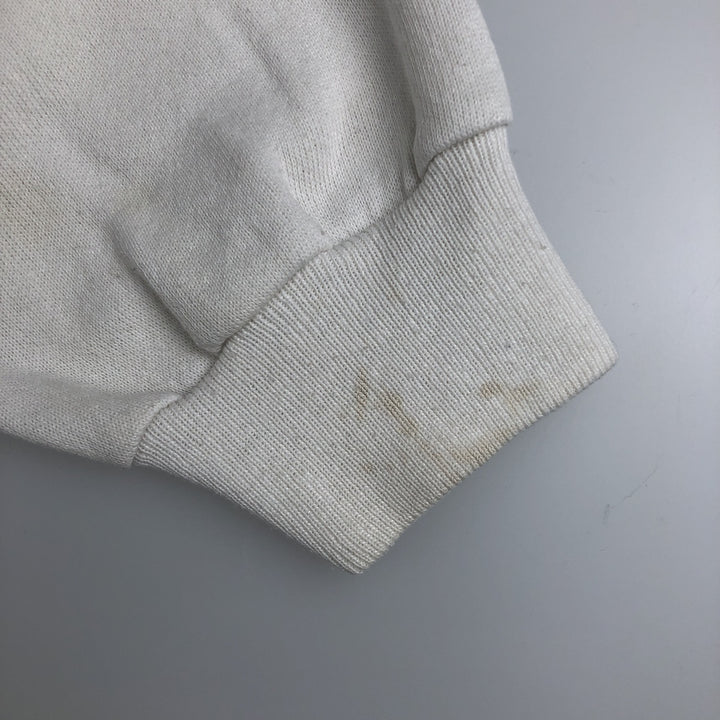 Vintage 1980'S Hanes blue tag print sweatshirt, men's size XL cotton white type Vintage Second Hand
